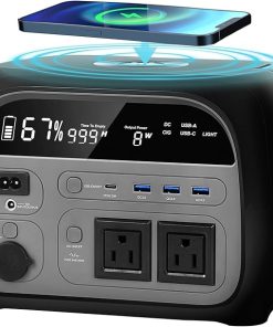 Topaz 600W Portable Power Station with LifePO4 Battery for Camping