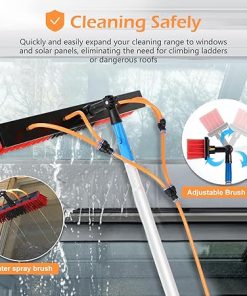 32.8ft Telescopic Water Fed Pole Brush for Solar Panel Cleaning 2