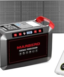 Marbero 237Wh Pure Sine Wave Solar Generator with 60W Solar Panel