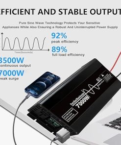7000W 10000W Pure Sine Wave Inverter Charger 12V 24V 48V Solar AC 2