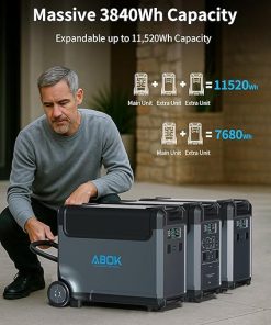 3600W Portable Power Station with 3840Wh LiFePO4 Battery for Home Use 2