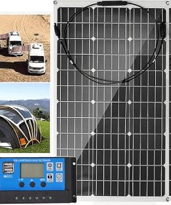 80W 20V Semi-Flexible Solar Panel for Yachts Cabins Cars and More