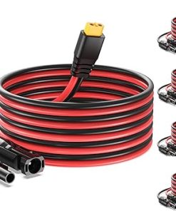 5PCS 10Ft 12AWG XT60 Charge Extension Cable for Solar Panel Battery