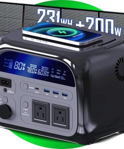 Portable Power Station with Solar Panel 200W Kit for Home and Camping Portable Power Station with Solar Panel 200W Kit for Home and Camping