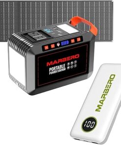 Marbero 200W Portable Power Station and 40W Solar Panel for Camping