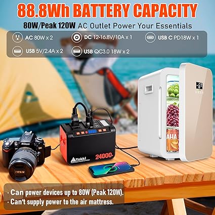 Portable Camping Power Station Takki S81 24000mAh with Wall Charger 2 Portable Camping Power Station Takki S81 24000mAh with Wall Charger - Image 2