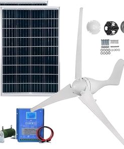 2200W Wind Turbine Generator Kit with MPPT Controller and Solar Panel