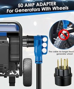 Boyisen 50 Amp Generator Inlet Box Kit 15 FT with RV Jack Cover 2