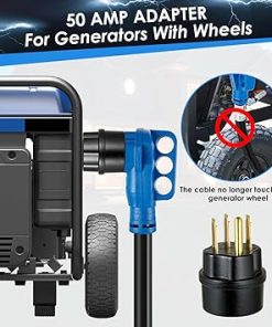 BOYISEN 50 Amp Generator Inlet Box Kit with 15 FT RV Stabilizer Pads 2