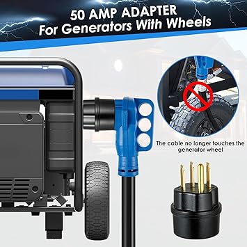 BOYISEN 50 Amp Generator Inlet Box Kit with 15 FT RV Stabilizer Pads 2 BOYISEN 50 Amp Generator Inlet Box Kit with 15 FT RV Stabilizer Pads - Image 2