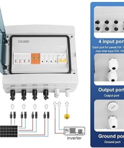 Solar PV Combiner Box with Lightning Protection 600V Fuse IP65 12ways 2