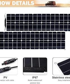 18V 600W Solar Panel Kit with 40A Controller for RV Camping 2