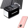 Marbero 120W Solar Generator with 21W Panel and 10,000mAh Power Bank