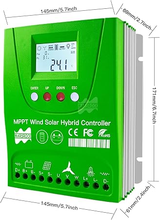 2000W MPPT Wind Solar Hybrid Controller for Lithium Lead Acid Batteries 2 2000W MPPT Wind Solar Hybrid Controller for Lithium Lead Acid Batteries - Image 2