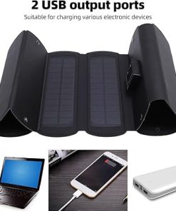 32W Portable Foldable Solar Panel with 2 USB Ports for Efficient Charging 2