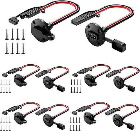 Power Socket SAE Connector 10AWG Weatherproof Quick Connect Panel Mount Power Socket SAE Connector 10AWG Weatherproof Quick Connect Panel Mount