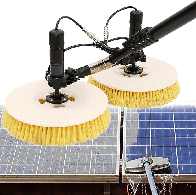 Adjustable Solar Panel Window Cleaning Brush with Water Fed Pole Kit Adjustable Solar Panel Window Cleaning Brush with Water Fed Pole Kit