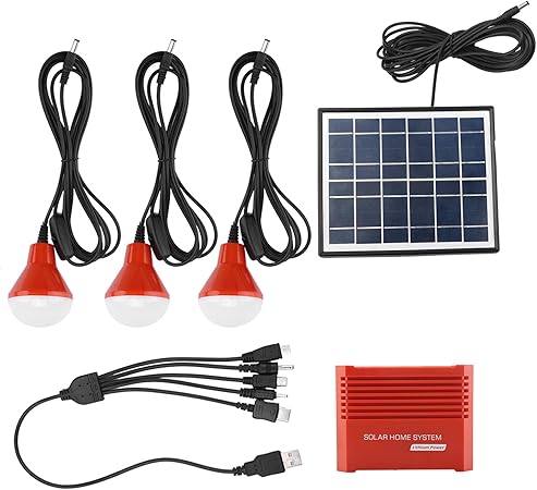 Portable Solar Power System with 3 LED Lights for Camping Portable Solar Power System with 3 LED Lights for Camping
