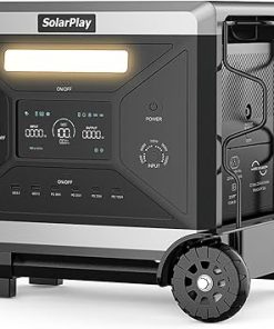 SolarPlay Q2501 Portable Solar Generator 2400W for Camping and Home