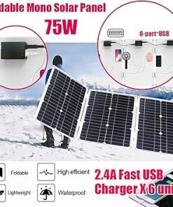75W Waterproof Solar Panel Kit with 50A Controller for RV Boat Farm 2