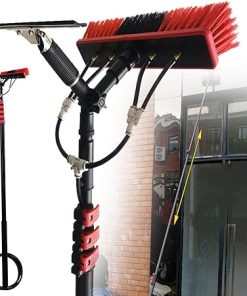 Telescopic Water Fed Window Cleaning Pole for Solar Panels and Cars