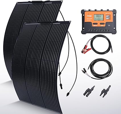 200W Flexible Solar Panel Kit with 2x100W Monocrystalline Panels 200W Flexible Solar Panel Kit with 2x100W Monocrystalline Panels