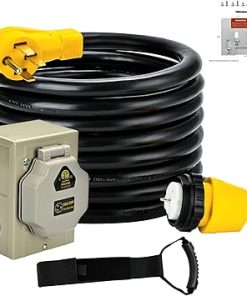 50 Amp 12FT Generator Cord and Inlet Box Kit NEMA 14-50P Male SS2-50R