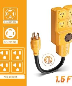MECMO NEMA L14-30P Generator Adapter Cord for RVs and Power Tools 2