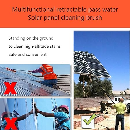 Solar Panel Cleaning Brush and Water Fed Rod Kit 9m 30ft Tool 2 Solar Panel Cleaning Brush and Water Fed Rod Kit 9m 30ft Tool - Image 2