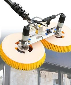 Electric Solar Panel Cleaning Tools with 27.6 Inch Double Brush Head