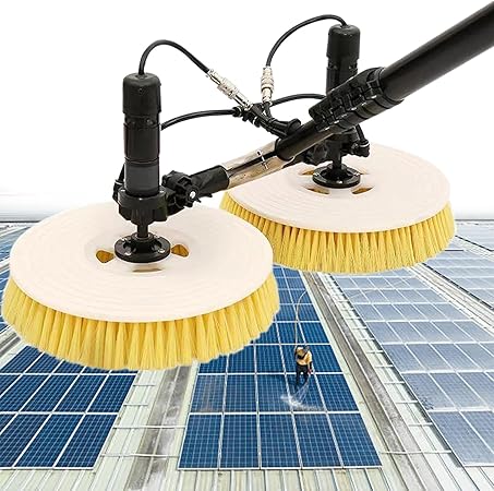 Solar Panel Cleaning Brush Kit with Extendable 3.5m Water Fed Rod Solar Panel Cleaning Brush Kit with Extendable 3.5m Water Fed Rod