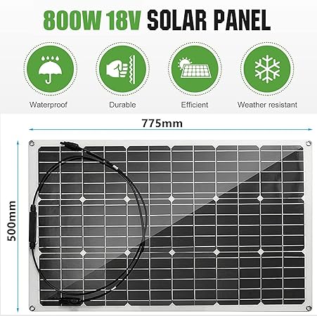 Portable 80W 20V Semi-Flexible Solar Panel Kit for RV Camping 2 Portable 80W 20V Semi-Flexible Solar Panel Kit for RV Camping - Image 2