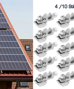 Solar Panel Grounding Clips for PV Mounting System 10pcs 2