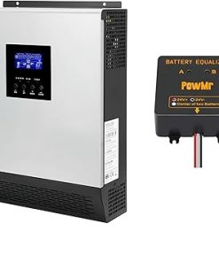 PowMr 2400W Solar Inverter 24VDC to 110V120VAC with Battery Equalizer