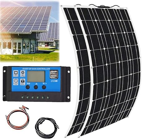 400W Solar Panel Kit for RV Boat Tent Car Trailer 2 Pcs 18V Module 400W Solar Panel Kit for RV Boat Tent Car Trailer 2 Pcs 18V Module