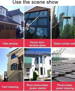 Photovoltaic Panel Cleaning with Water Fed Window Cleaning Pole 2
