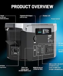 1800W Solar Generator with 200W Panel for RV Camping and Home Use 2