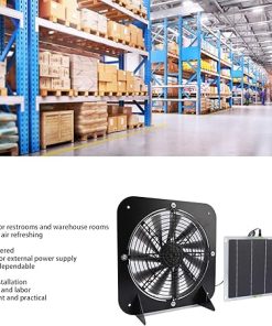 13 Inch Solar Exhaust Fan Kit for Greenhouse Chicken Coop Ventilation 2