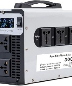 3000W Solar Pure Sine Wave Inverter 12V to AC 110V220V Portable