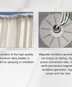 1KW H-Type Vertical Axis Wind Turbine Magnetic Levitation Aluminum Blades 2