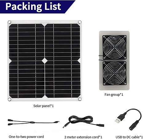 25W Waterproof Solar Exhaust Fan for Pet House and Greenhouse Ventilation 2 25W Waterproof Solar Exhaust Fan for Pet House and Greenhouse Ventilation - Image 2