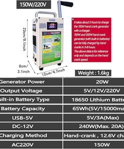 Hand Crank Generator Portable Power Station for Emergency Camping 2