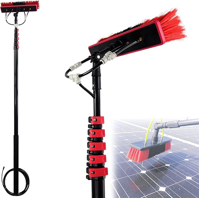 High Altitude Window Cleaning Brush Water Fed Telescopic Pole 18Ft High Altitude Window Cleaning Brush Water Fed Telescopic Pole 18Ft