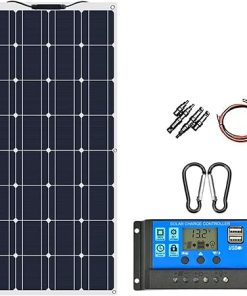200W Monocrystalline Solar Panel Kit with Charge Controller for Home RV
