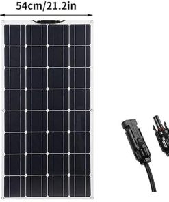 18V 100W Monocrystalline Solar Panel Kit for Car RV Camping 2