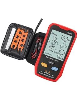 Milageto 800W Solar Panel Tester Photovoltaic Multimeter Big LCD Screen 5.6x3x0.8inch Multifunctional Portable with Cable 12-60V