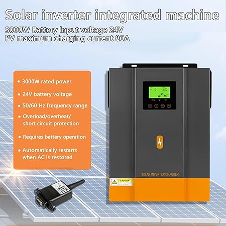 3.0kW Hybrid Solar Inverter 24V DC to 220V AC with 80A MPPT Wi-Fi 2 3.0kW Hybrid Solar Inverter 24V DC to 220V AC with 80A MPPT Wi-Fi - Image 2