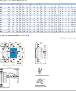Disconnector NH40-63A 100A 125A 160A 200A 250A 400A 630A Switch 3P 4P 2