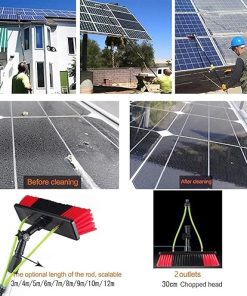 JATIBOSH Solar Panel Cleaning Pole 4-12M with Hose Fed Brush Kit 2