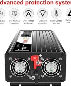 2500W Pure Sine Wave Solar Power Inverter DC 12V 24V 48V to AC 2